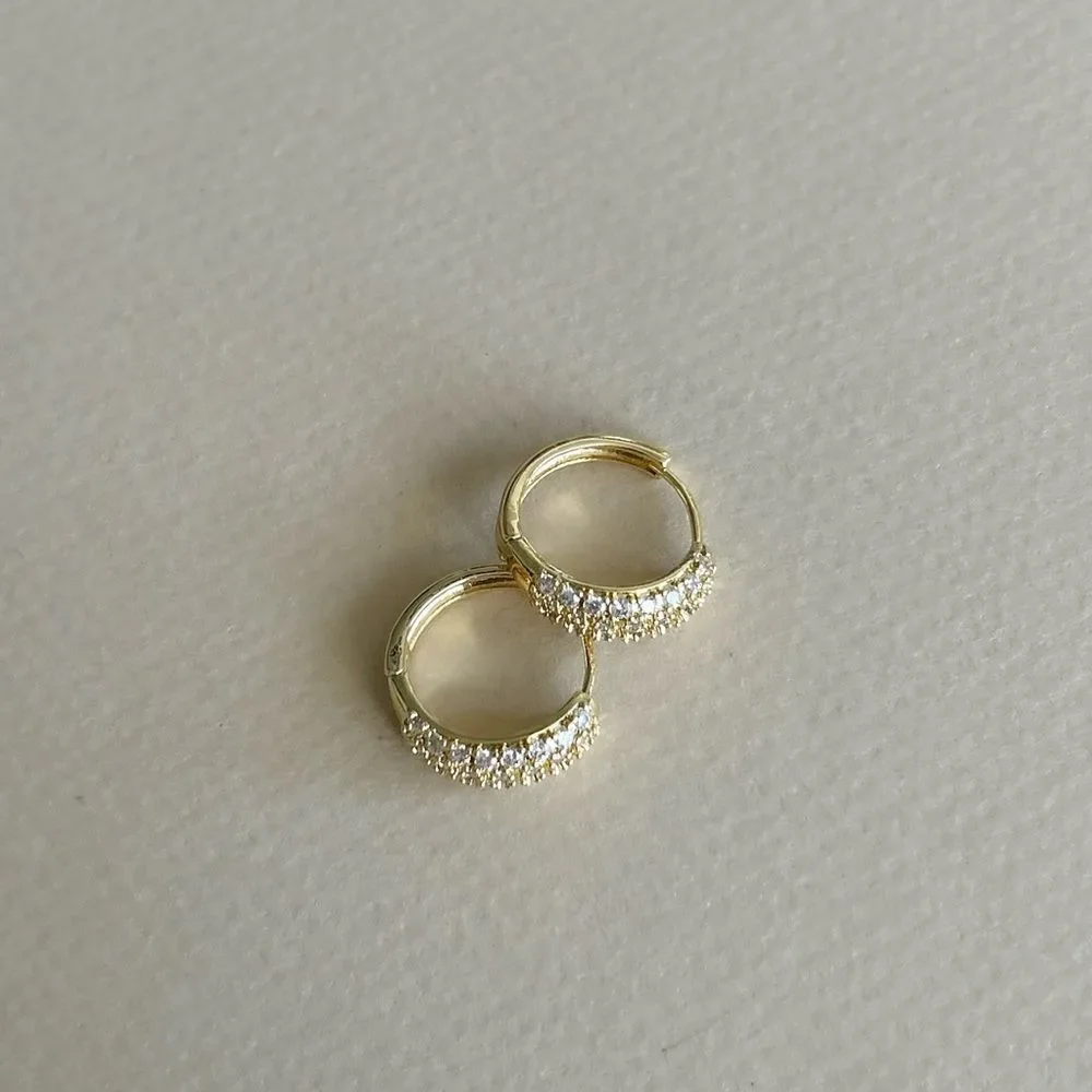 Diamond Hoop Earrings M1369